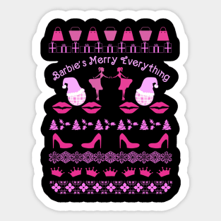 Barbie's Merry Everything - Holiday Sweater Sticker